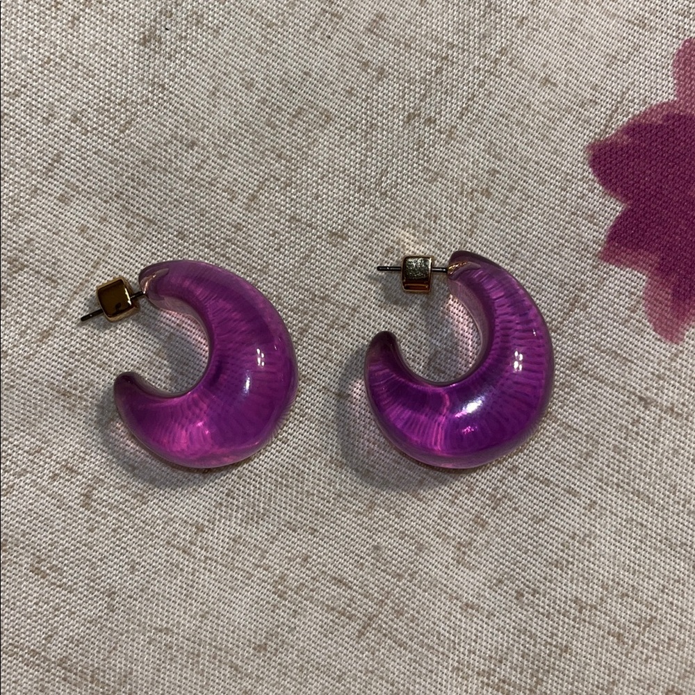 Purple hoops from Kate Spade